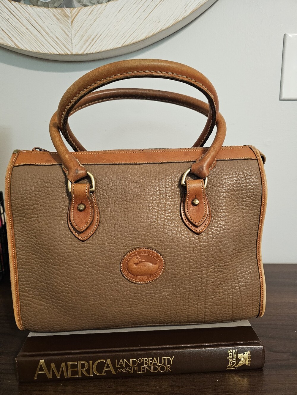 Vintage Dooney & Bourke All Weather Leather Satchel.